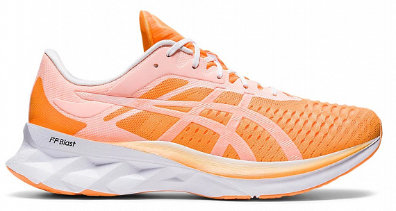 Кроссовки мужские ASICS Novablast Orange Pop/White - Фото 1 большая