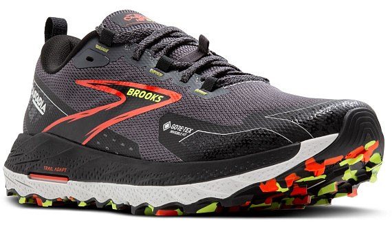 Кроссовки мужские Brooks Cascadia 18 Gtx Blackened Pearl/Black/Tomato - Фото 3 большая
