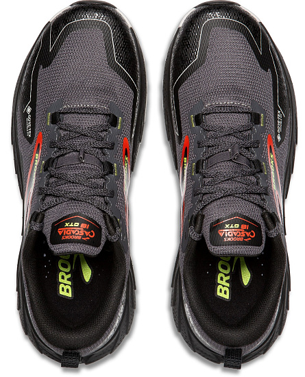 Кроссовки мужские Brooks Cascadia 18 Gtx Blackened Pearl/Black/Tomato - Фото 4 большая