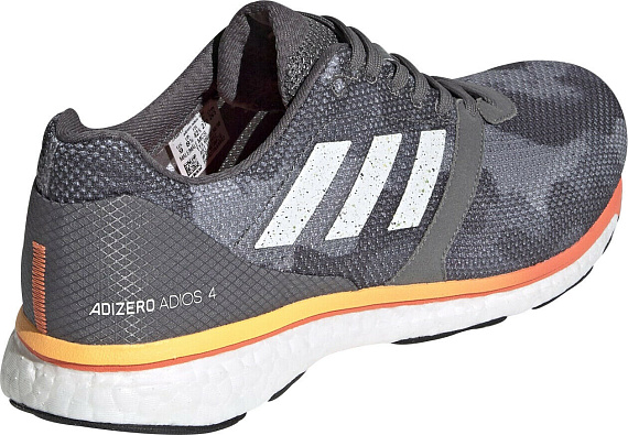 Кроссовки мужские Adidas Adizero Adios 4 Grey Four F17 - Фото 5 большая