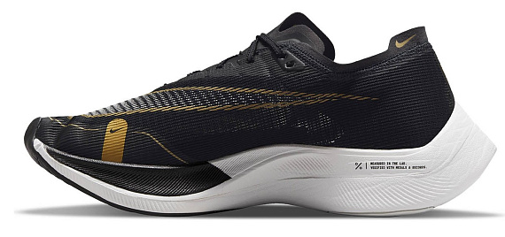 Кроссовки мужские Nike ZoomX Vaporfly Next% 2 Black/Metallic Gold Coin/White - Фото 4 большая