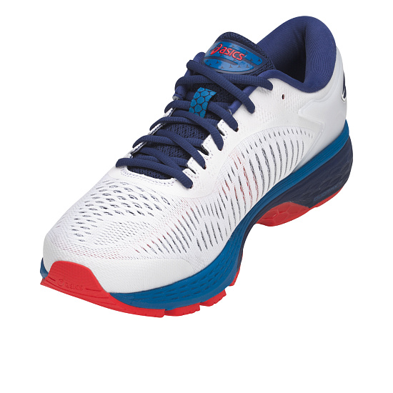 Кроссовки мужские ASICS Gel-Kayano 25 White/Blue Print - Фото 2 большая