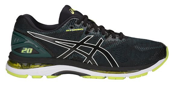 Кроссовки мужские ASICS Gel-Nimbus 20 Black/Neon Lime - Фото 1 большая