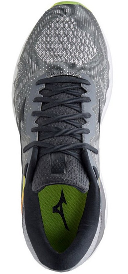 Кроссовки мужские Mizuno Wave Horizon 4 Сер/Т.Сер/Желт - Фото 4 большая