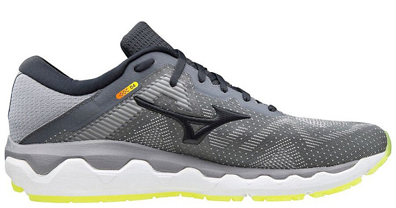 Кроссовки мужские Mizuno Wave Horizon 4 Сер/Т.Сер/Желт - Фото 6 большая