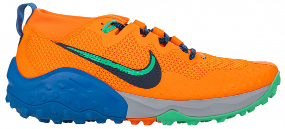 Кроссовки мужские Nike Wildhorse 7 Total Orange/Green Glow/Signal Blue/Obsidian - Фото 1 большая