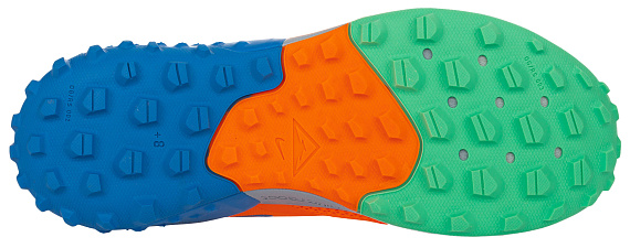 Кроссовки мужские Nike Wildhorse 7 Total Orange/Green Glow/Signal Blue/Obsidian - Фото 4 большая