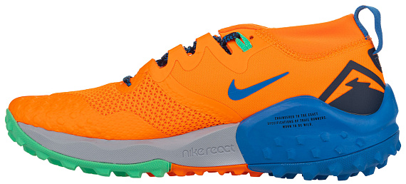 Кроссовки мужские Nike Wildhorse 7 Total Orange/Green Glow/Signal Blue/Obsidian - Фото 5 большая