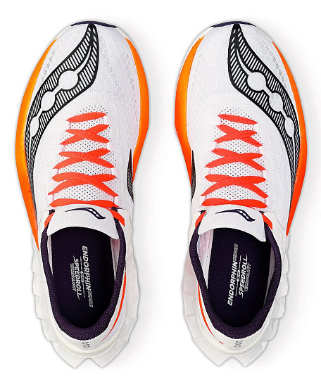 Кроссовки мужские Saucony Endorphin Pro 4 White/Black - Фото 5 большая