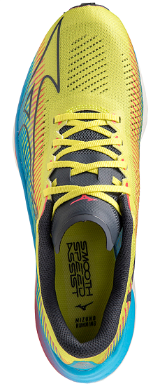 Кроссовки мужские Mizuno Wave Rebellion Pro Bolt2Neon/OBlue/JBlue - Фото 3 большая