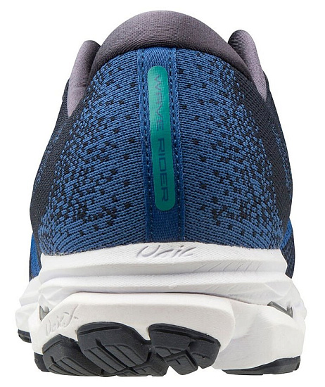 Кроссовки мужские Mizuno Wave Rider Waveknit 3 Син/Син/Т.Син - Фото 4 большая