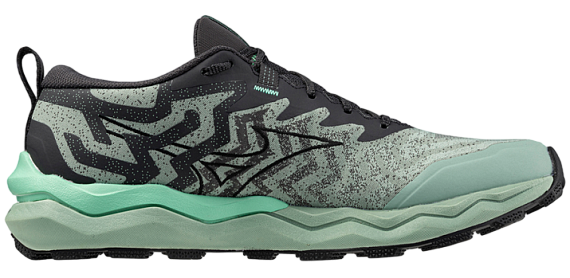 Кроссовки мужские Mizuno Wave Daichi 8 Grayed Jade/Black/Jade Cream - Фото 7 большая