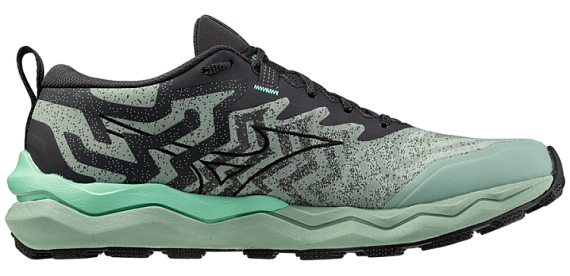 Кроссовки мужские Mizuno Wave Daichi 8 Grayed Jade/Black/Jade Cream - Фото 3 большая