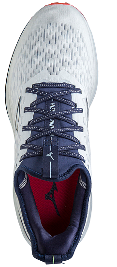 Кроссовки мужские Mizuno Wave Rider Neo 2 св.гол/т.син/роз - Фото 4 большая