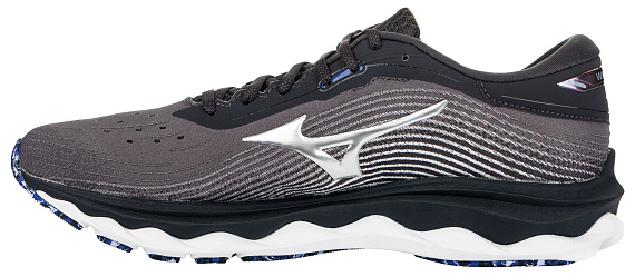Кроссовки мужские Mizuno Wave Sky 5 т.сер/сереб/фиолет - Фото 5 большая