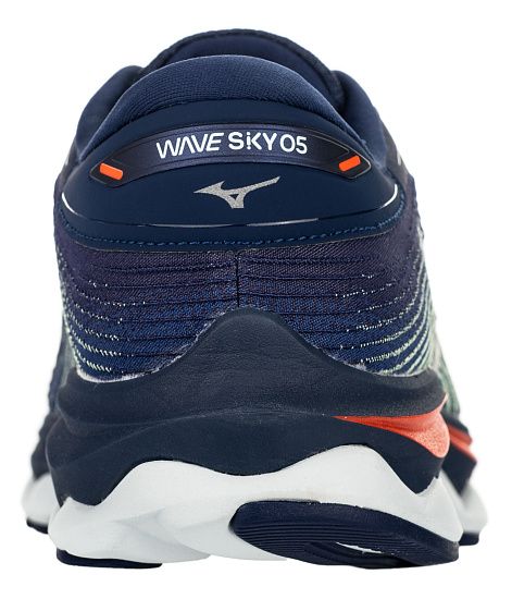 Кроссовки мужские Mizuno Wave Sky 5 т.син/сереб/крас - Фото 3 большая