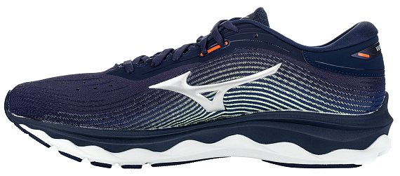 Кроссовки мужские Mizuno Wave Sky 5 т.син/сереб/крас - Фото 5 большая