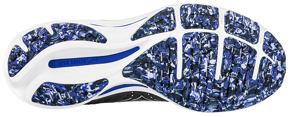 Кроссовки мужские Mizuno Wave Rider 25 т.сер/фиолет - Фото 4 большая