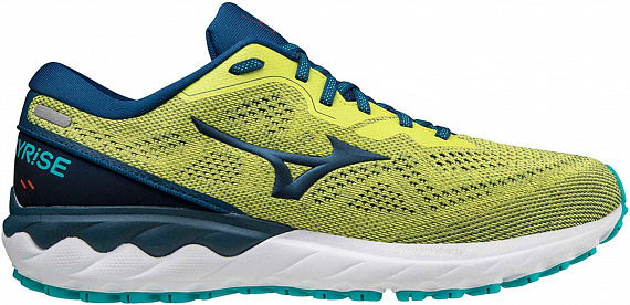 Кроссовки мужские Mizuno Wave Skyrise 2 желт/т.син-гол/бирюз - Фото 1 большая