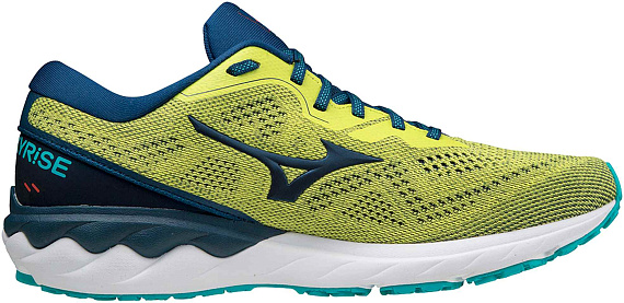 Кроссовки мужские Mizuno Wave Skyrise 2 желт/т.син-гол/бирюз - Фото 2 большая