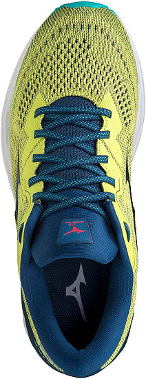 Кроссовки мужские Mizuno Wave Skyrise 2 желт/т.син-гол/бирюз - Фото 3 большая