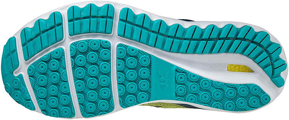 Кроссовки мужские Mizuno Wave Skyrise 2 желт/т.син-гол/бирюз - Фото 4 большая