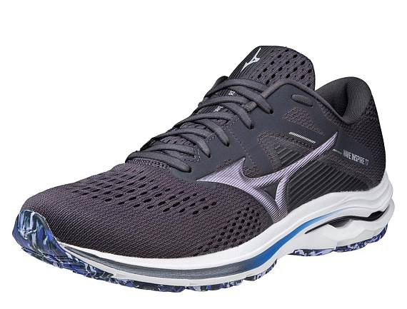 Кроссовки мужские Mizuno Wave Inspire 17 т.сер/фиолет - Фото 3 большая