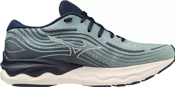 Кроссовки мужские Mizuno Wave Skyrise 4 MBlue/SWhite/DBlue - Фото 2 большая