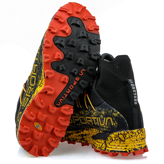 Кроссовки мужские La Sportiva Uragano Gtx Black/Yellow - Фото 3 большая