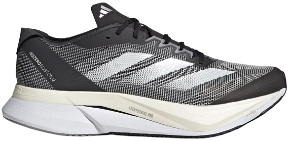 Кроссовки мужские Adidas Adizero Boston 12 Black/White/Carbon - Фото 1 большая