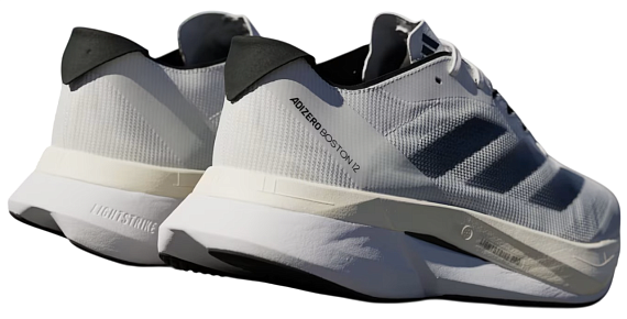 Кроссовки мужские Adidas Adizero Boston 12 White/Black - Фото 4 большая
