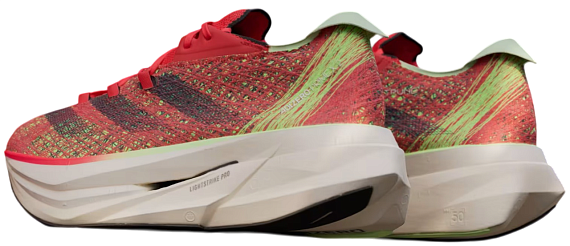 Кроссовки Adidas Adizero Prime X 2.0 Strung Solar Red/Aurora Met./Green Spark - Фото 4 большая