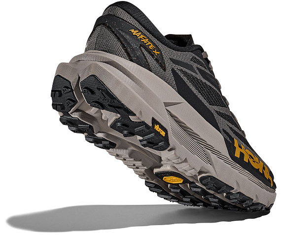 Кроссовки мужские Hoka Mafate X Black/Cement - Фото 2 большая