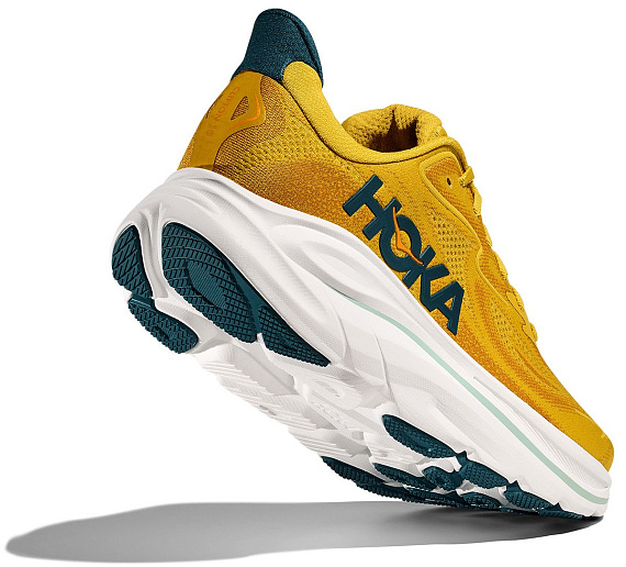 Кроссовки мужские Hoka Clifton 10 Yellow Gold/Tidal Wave - Фото 7 большая