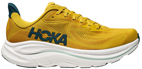 Кроссовки мужские Hoka Clifton 10 Yellow Gold/Tidal Wave - Фото 1 большая