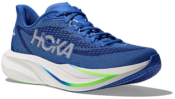 Кроссовки мужские Hoka Mach 7 Cobalt Blue/Neon Green - Фото 3 большая