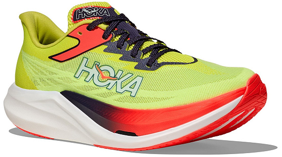 Кроссовки Hoka Rocket X3 Neon Yuzu/Squid Ink - Фото 3 большая