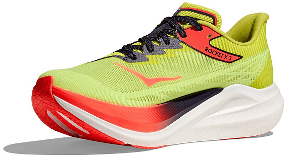 Кроссовки Hoka Rocket X3 Neon Yuzu/Squid Ink - Фото 5 большая