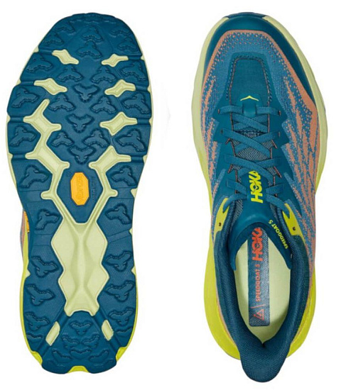 Кроссовки мужские Hoka Speedgoat 5 Blue Coral/Evening Primrose - Фото 7 большая