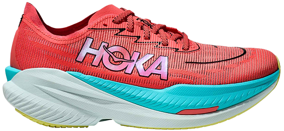 Кроссовки мужские Hoka Mach X 2 Grapefruit/Electric Coral - Фото 1 большая