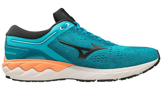 Кроссовки мужские Mizuno Wave Skyrise Бирюз/Чер/Персик - Фото 6 большая