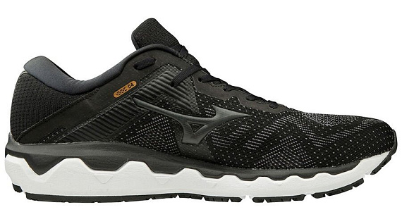 Кроссовки мужские Mizuno Wave Horizon 4 Чер/Т.Сер/Св.Корич - Фото 6 большая