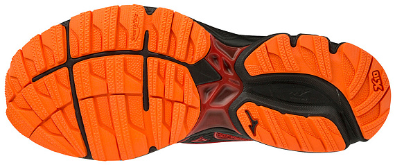 Кроссовки мужские Mizuno Wave Rider TT Крас/Чер/Кр-Оранж - Фото 3 большая