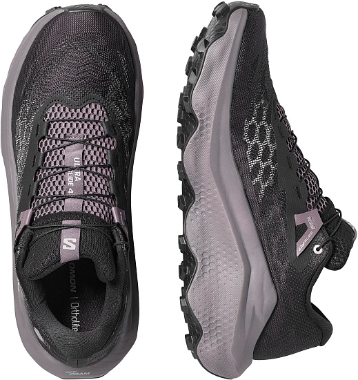Кроссовки мужские Salomon Ultra Glide 4 Black/Dark Gull Gray/Silver Cloud - Фото 2 большая