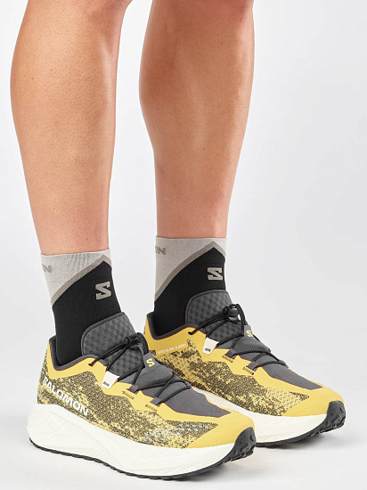 Кроссовки мужские Salomon Aero Glide 4 Grvl Beach Ball/Asphalt/Vanilla Ice - Фото 4 большая