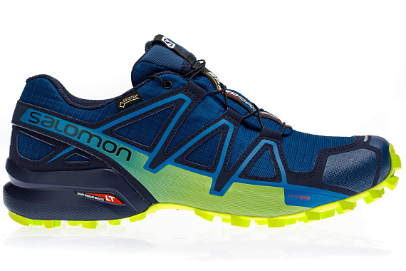 Кроссовки мужские Salomon Speedcross 4 GTX Poseidon/Navy Blazer/Lime Green - Фото 1 большая