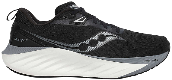 Кроссовки мужские Saucony Triumph 22 Wide Black/White - Фото 1 большая