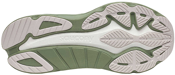 Кроссовки мужские Saucony Hurricane 24 White/Olivine - Фото 2 большая