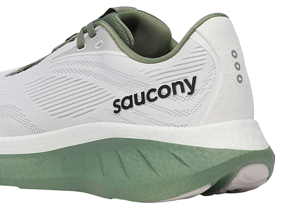 Кроссовки мужские Saucony Ride 18 White/Olivine - Фото 2 большая