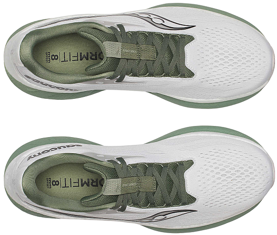 Кроссовки мужские Saucony Ride 18 White/Olivine - Фото 5 большая